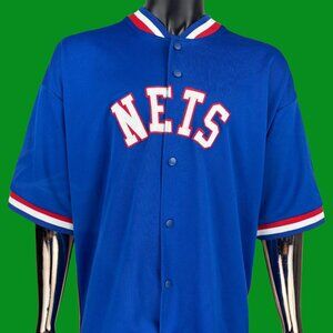 VTG Majestic Authentic Hardwood Classic New Jersey Nets NBA Warm Up Jersey